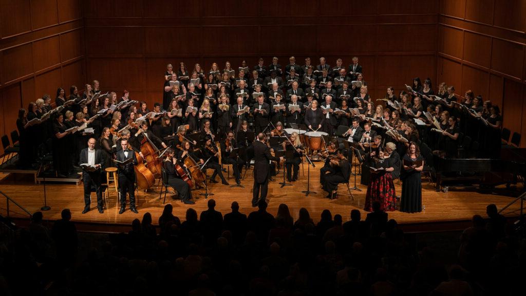 choir and orchestra during the Festival of Christmas